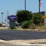 Front end of parking area.