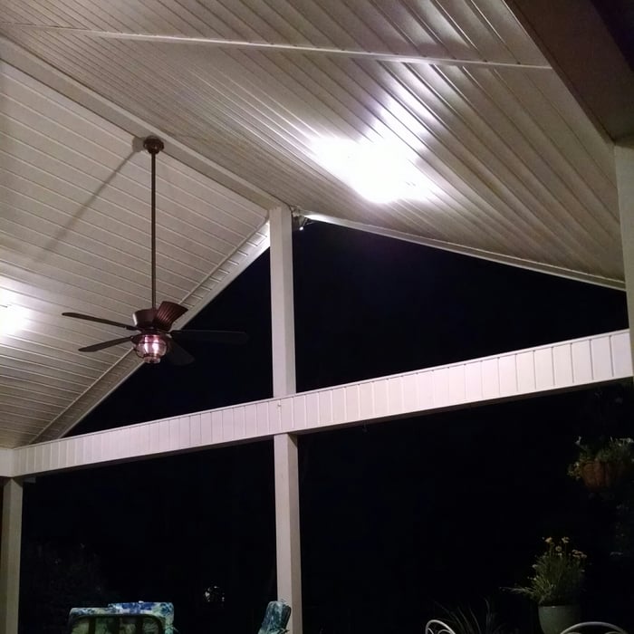 deck fan and lighting (night)