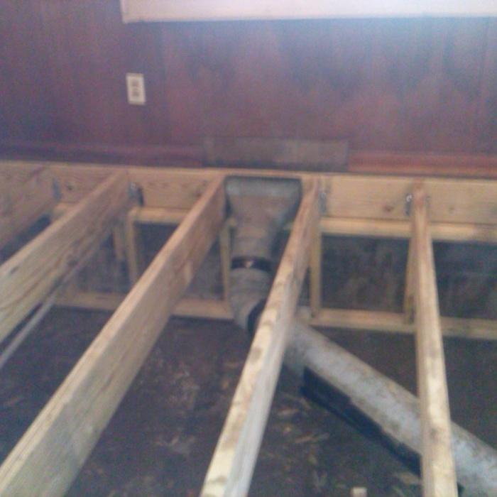 Living room floor repair