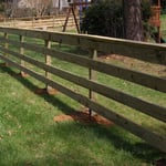 4 rail Ranch style wood fence