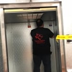 Our Lead tech installing the walls