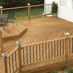 Deck with a raised platform