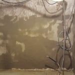 Basement Wall Partially Waterproofed