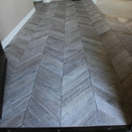 European oak custom wide plank and cehvron design