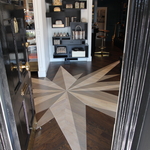 Custom chevron design with artwork
