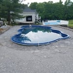 Pool being installed
