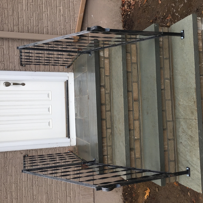 New brick and lime stone stairs