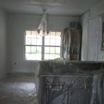 Kitchen fire first coat, and ceiling patches.