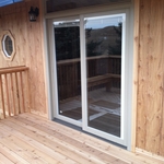 sliding door off the deck