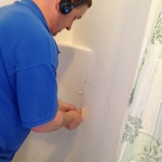 scrapping soap scum build up