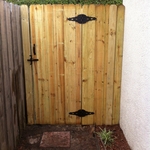 Close up of garden gate