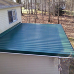 Metal roof on home addition