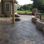 Large patio and fire pit