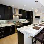 Chocolate-Shaker Kitchen Cabinets