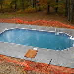 Pool Before Retractable pool enclosure install