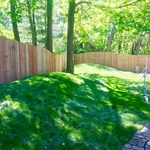 Fence and sod