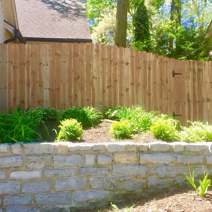 Fence and landscaping