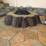 Beautiful Fire Pit!! All hand carved concrete