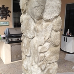 Wrap your posts or pillars in a Custom stone look