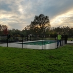 Iron pool fence