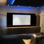 Custom home theater with HD projector