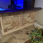 Home bar - stone accents