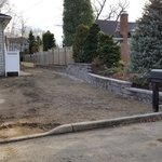 Retaining wall installation