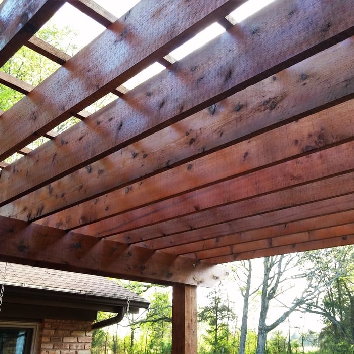 Refinished Pergola - Underneath View