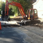 new sewer installation