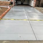Standard concrete broom finish driveway