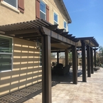 Open lattice patio cover