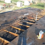 Roof repair upon finding of 13 crumbling plywood