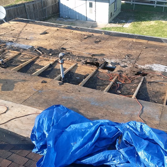 leftside findings under second layer of plywood