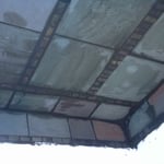 countertop during grout work