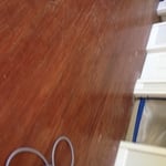 oak floor stained, before we started