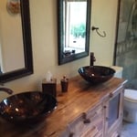 Custom double vanity