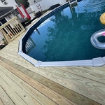 Wood deck installation