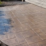 Stamped concrete patio