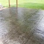 Stamped concrete patio