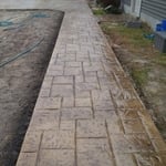 Stamped patio walkway