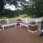 Custom Deck with built in seat and planters