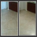Kitchen Floor Before and Afer