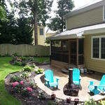 Retaining Wall, Patio, and Planting