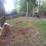 Retaining Wall, Patio, and Plants
