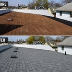 Before and after repairs