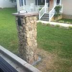Stone mailbox