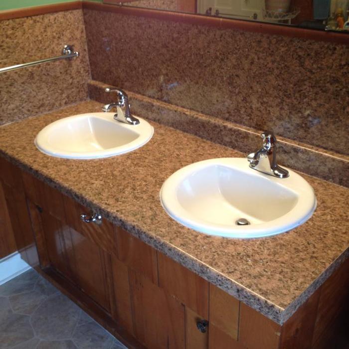 New double sink and vanity top