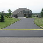 Residential House Driveway Sealcoated