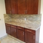 Backsplash and tile floor