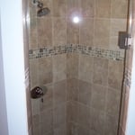 New shower tile